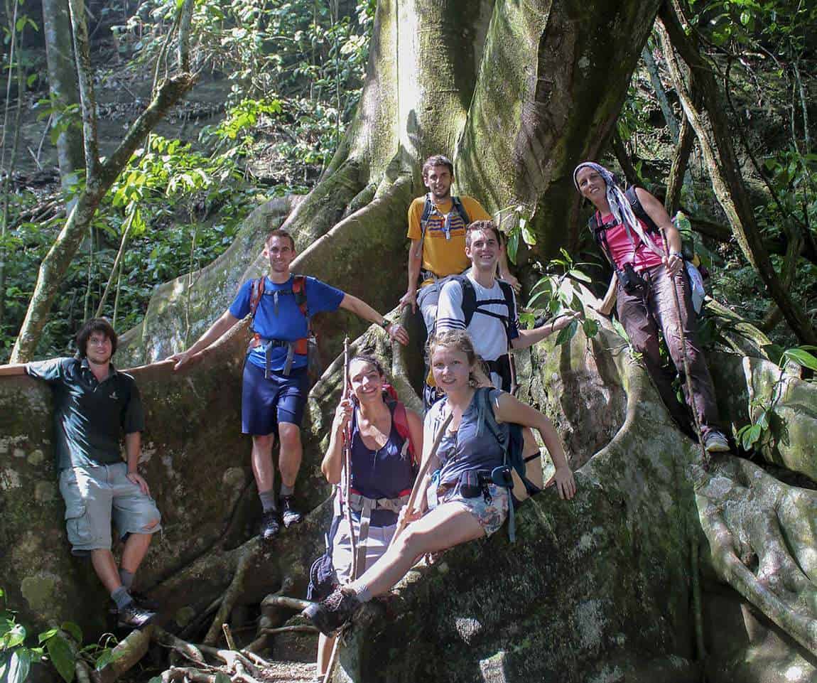 Visitors at Buttresses Corcovado National Park